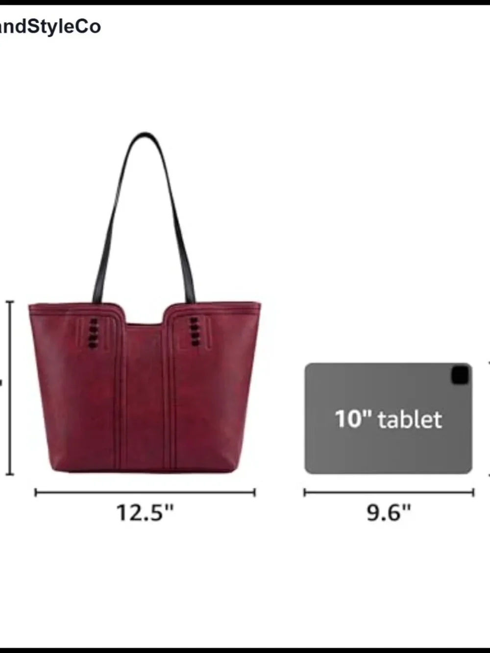 Vegan Leather Satchel Tote Bag with Handles Shoulder Purse
